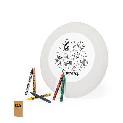 Frisbee Personalizável em Caña de Trigo com Ceras Coloridas