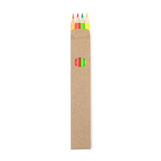 Conjunto de 4 Lápis Coloridos Fluorescentes