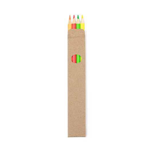 Conjunto de 4 Lápis Coloridos Fluorescentes
