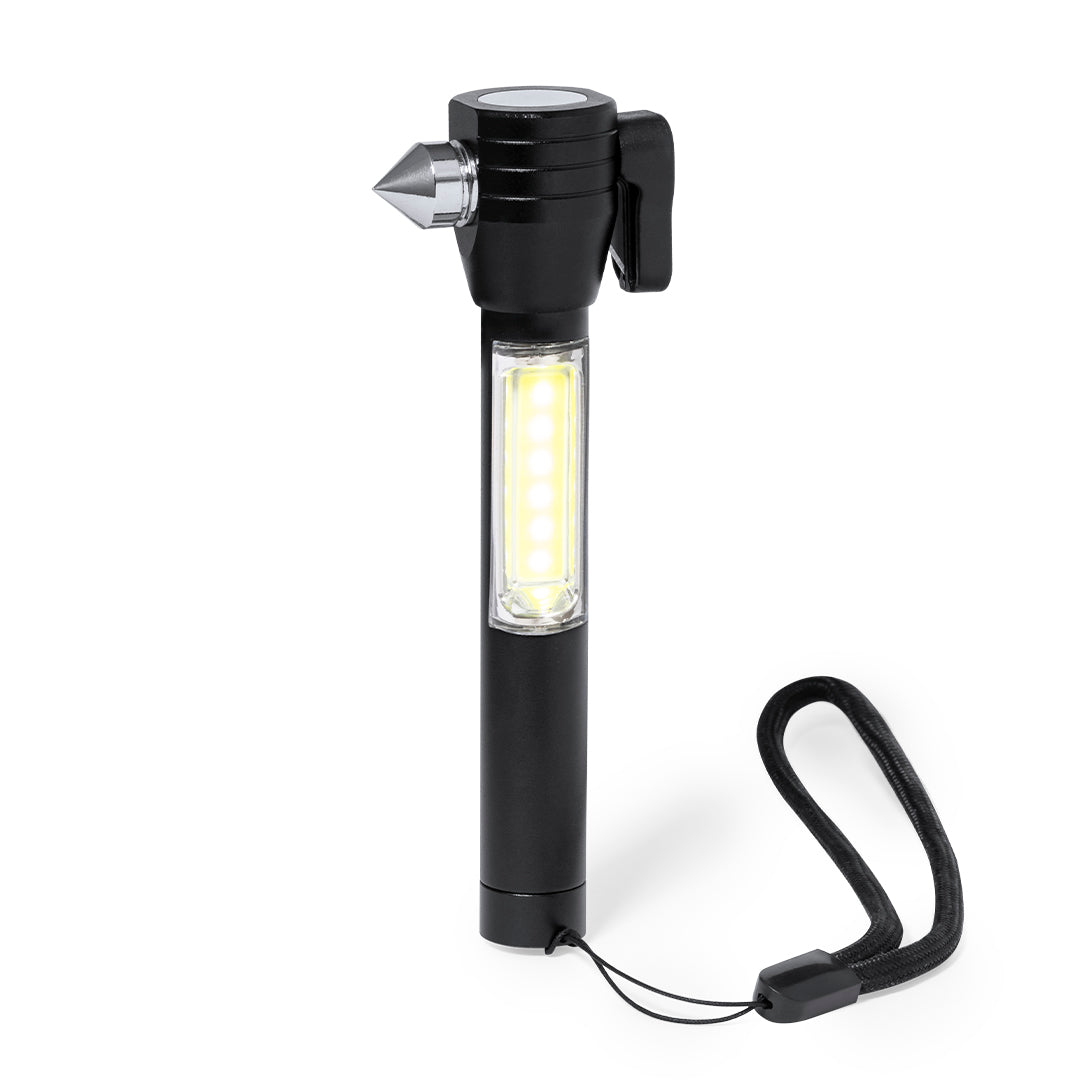 Martelo de Emergência Multifuncional com Lanterna LED