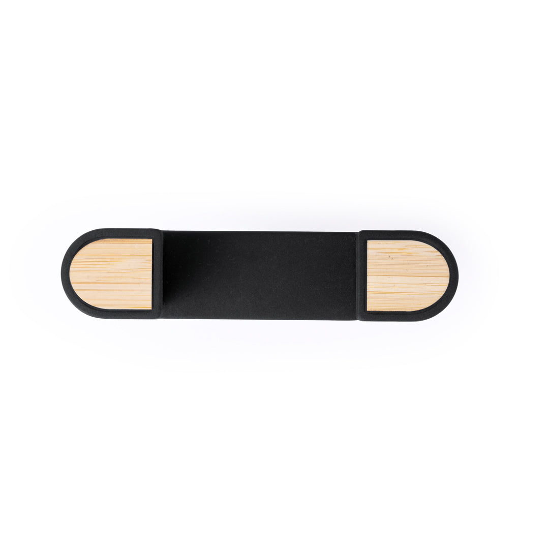 Suporte Ajustável para Smartphone com Acabamento em Bambu