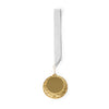 Medalha de Ouro Metálica com Fita de Cetim
