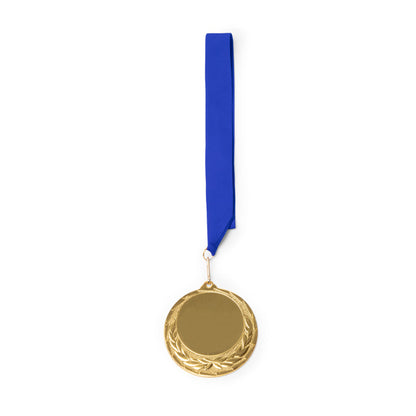 Medalha de Ouro Metálica com Fita de Cetim