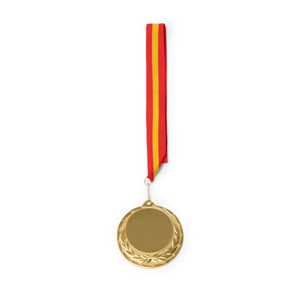 Medalha de Ouro Metálica com Fita de Cetim
