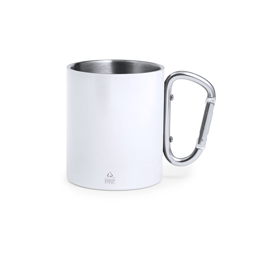 Caneca Inox Reciclada 300ml com Mosquetão