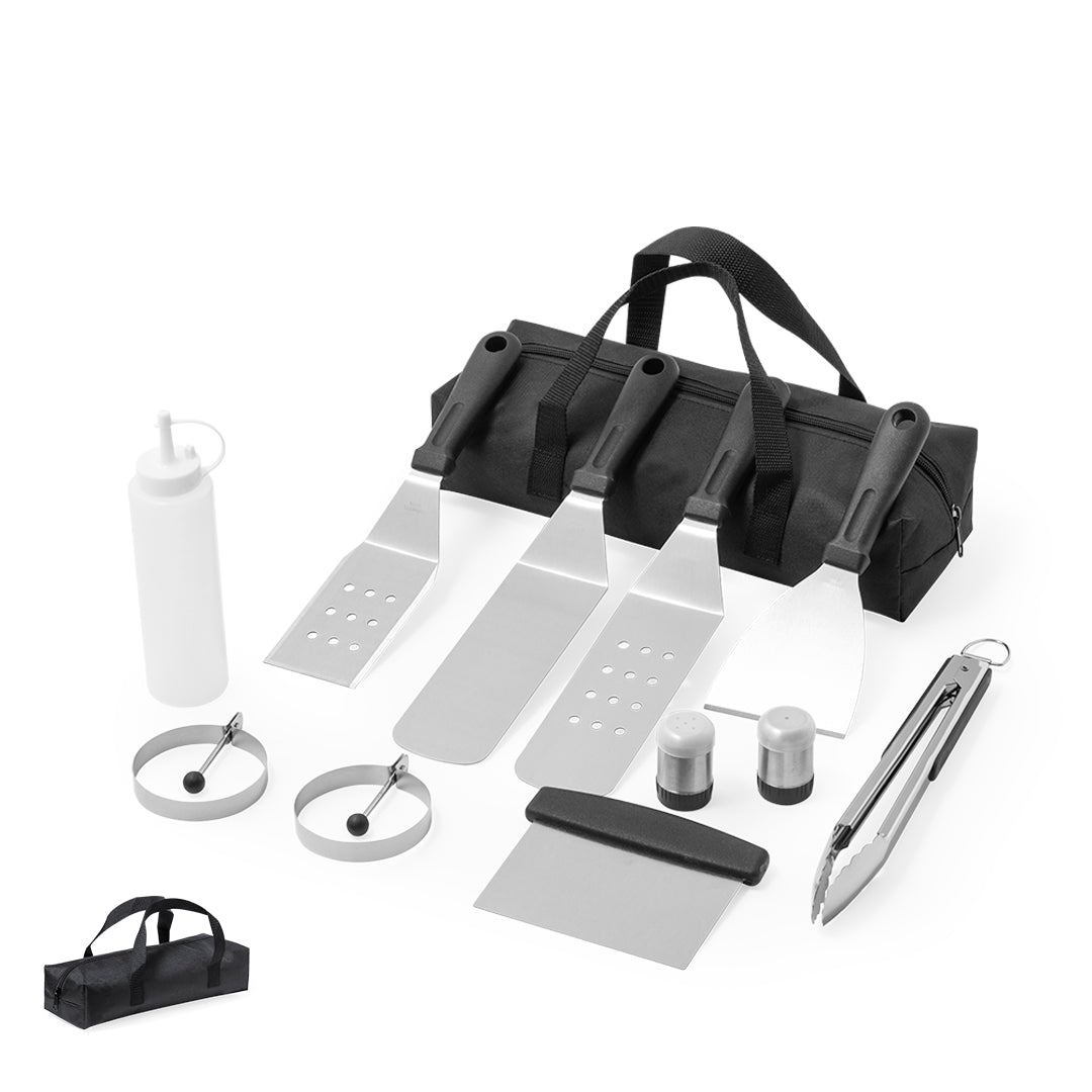 Conjunto Barbecue Raiken em Aço Inox com 11 Peças