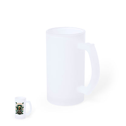 Caneca de Vidro Mate 500ml para Sublimação