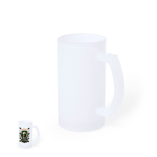 Caneca de Vidro Mate 500ml para Sublimação