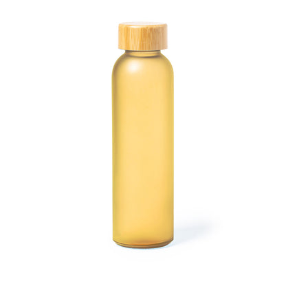 Garrafa de Vidro Sublimação 500ml com Tampa de Bambu