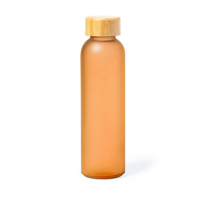 Garrafa de Vidro Sublimação 500ml com Tampa de Bambu