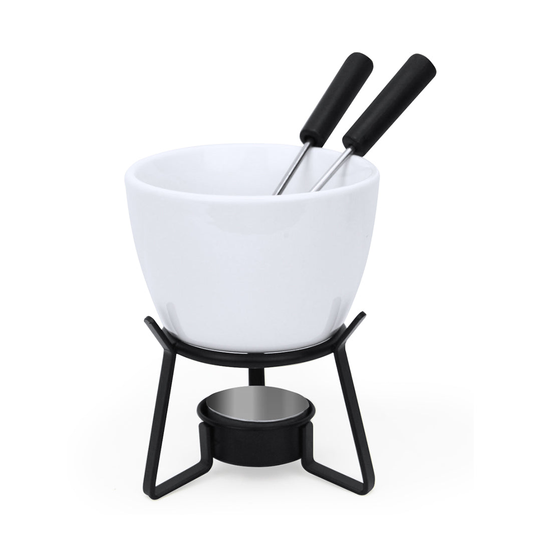 Fondue Helvet em Cerâmica e Metal Elegante