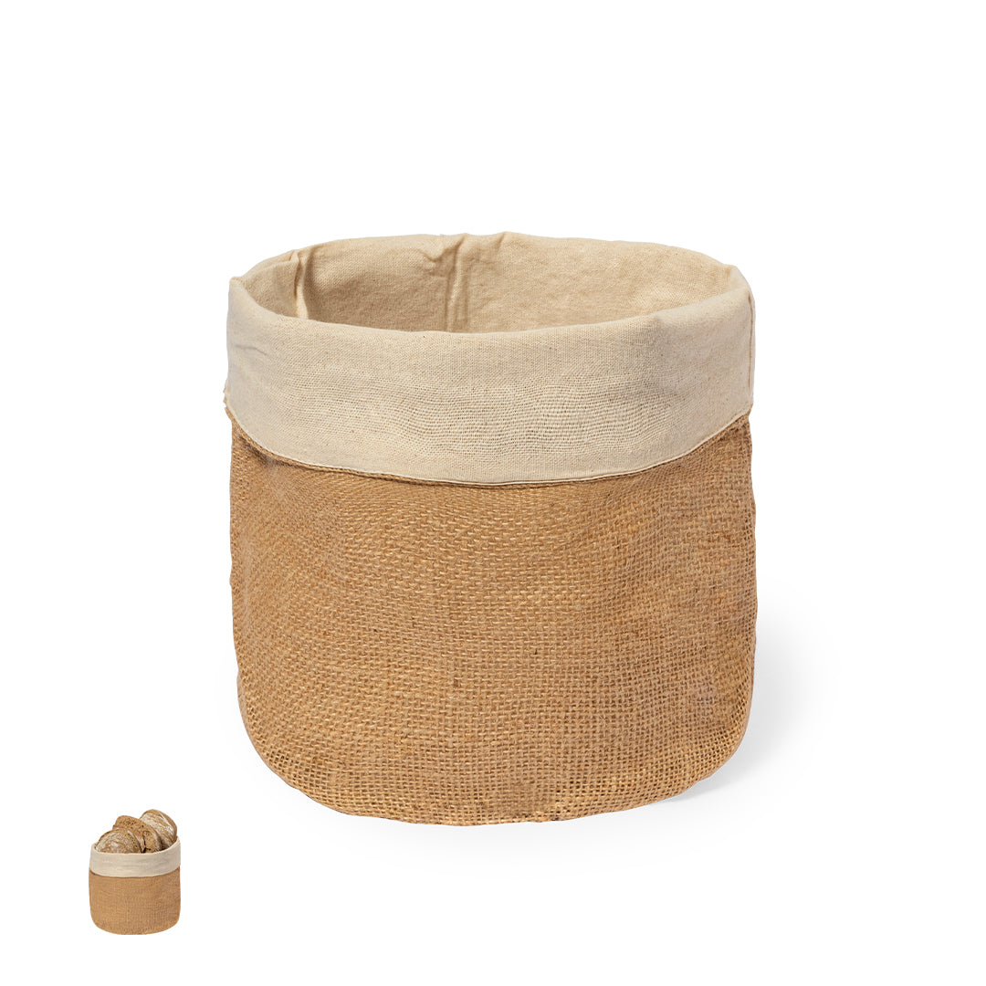 Panera Seloria em Algodão e Juta, Design Redondo