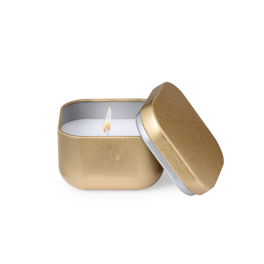 Vela Perfumada Elegante em Estanho - Aroma Baunilha