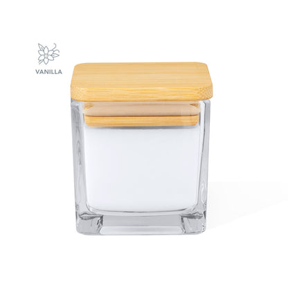 Vela Aromática em Frasco de Vidro com Tampa de Bambu