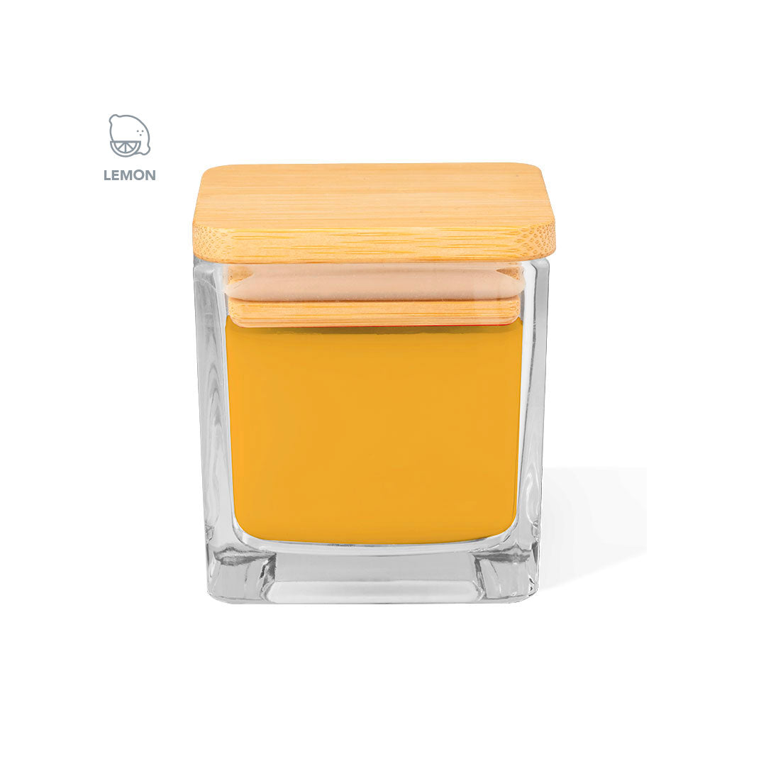 Vela Aromática em Frasco de Vidro com Tampa de Bambu