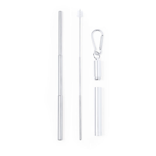 Pajita Reutilizável Extensível em Aço Inox