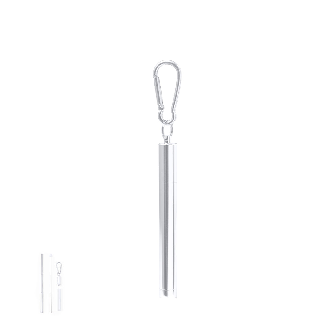 Pajita Reutilizável Extensível em Aço Inox