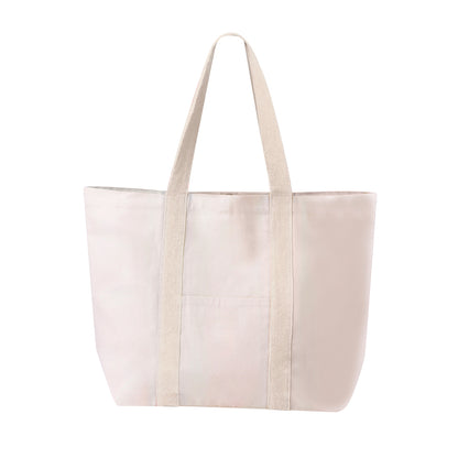 Bolsa resistente em algodão com bolso e asas reforçadas