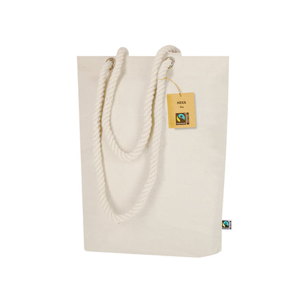 Bolsa Hexa Fairtrade em Algodão Natural Resistente