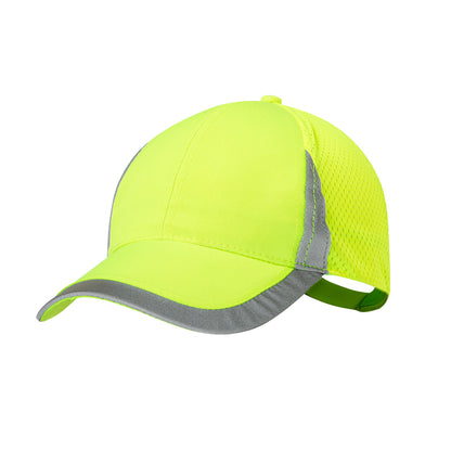 Boné Desportivo Amarelo Fluorescente Ajustável