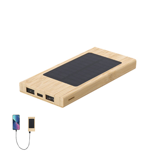 Bateria Solar de 4000 mAh em Bambu