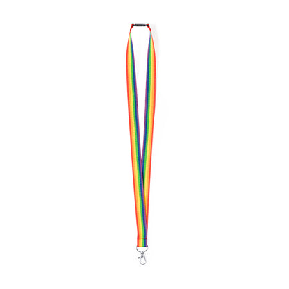 Lanyard Rainbow Multicolor com Mosquetão Giratório