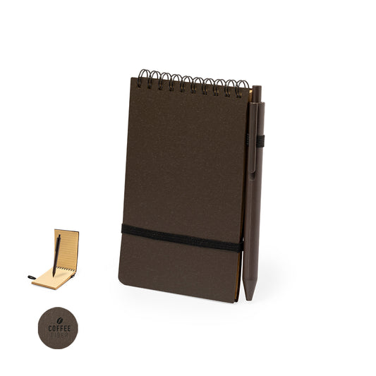Conjunto Sustentável de Caderno e Caneta em Fibra de Café