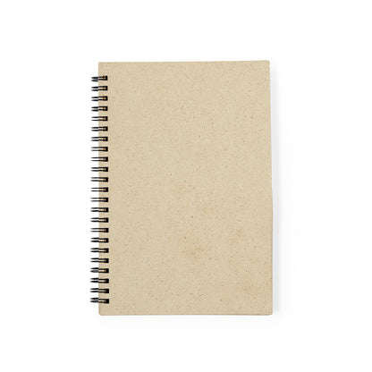 Libreta A5 sustentável com capas duras e papel de erva
