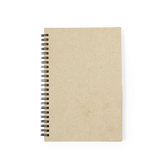 Libreta A5 sustentável com capas duras e papel de erva