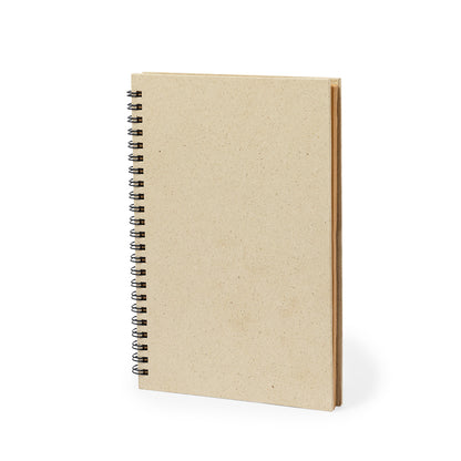 Libreta A5 sustentável com capas duras e papel de erva
