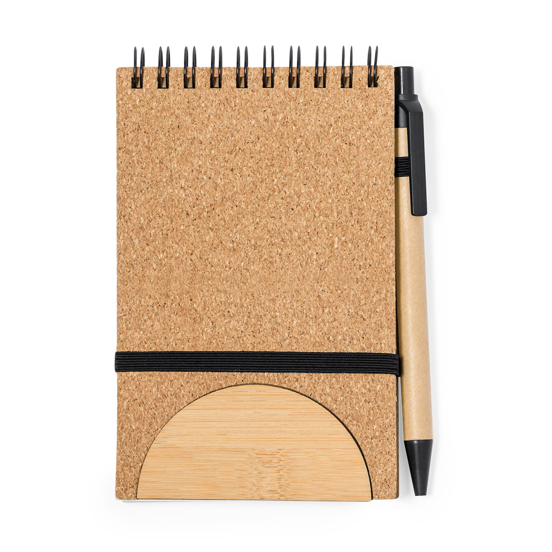 Caderno de Argolas em Cortiça e Bambu