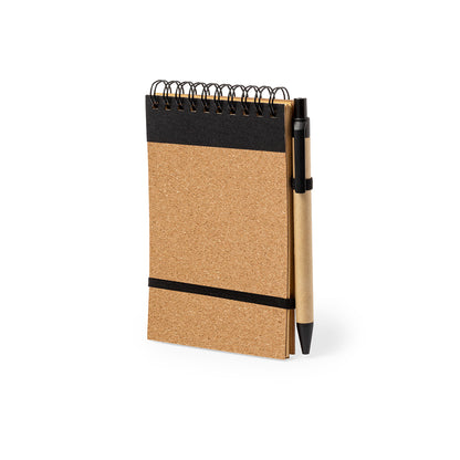 Conjunto Ecológico de Caderno e Caneta em Cortiça
