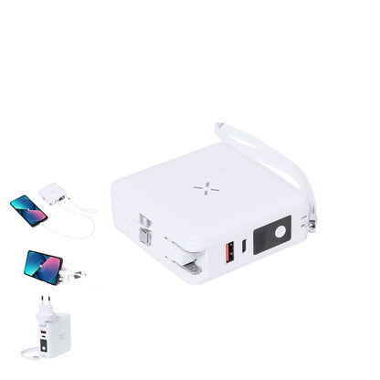 Adaptador de Viagem Sem Fios com Powerbank 10.000 mAh