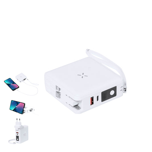 Adaptador de Viagem Sem Fios com Powerbank 10.000 mAh