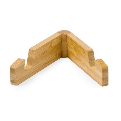 Suporte Dobrável em Bambu para Dispositivos Móveis