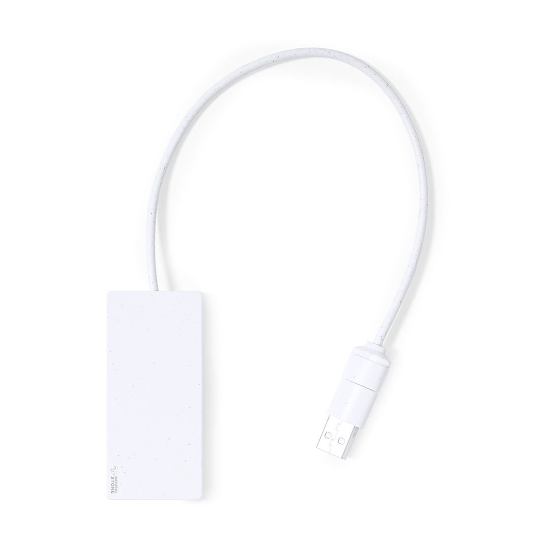 Nagent - Hub USB 2.0 com Pedra Natural e Tipo C