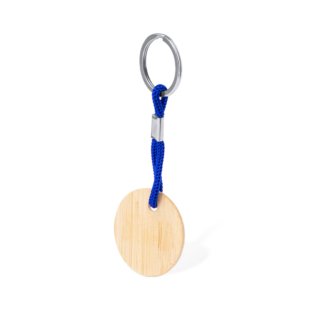 Porta-Chaves Redondo em Bambu Personalizável