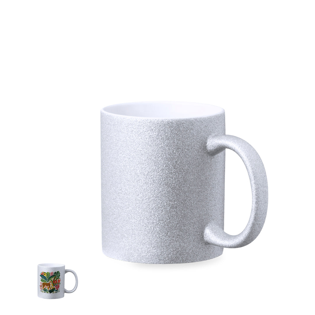 Caneca de Cerâmica com Purpurinas - 350 ml