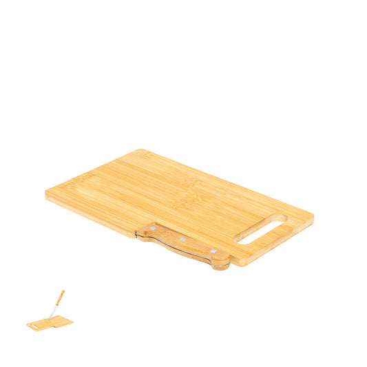 Tábua de Cozinha em Bambu com Faca de Serra