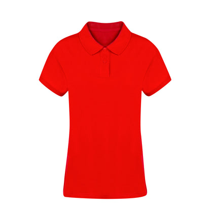 Polo Mulher Manga Curta Algodão Piqué 220g
