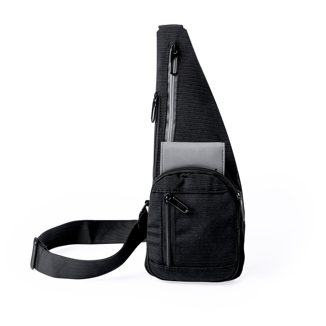 Bandolera Fadaok com Múltiplos Bolsos e Banda Reflectora