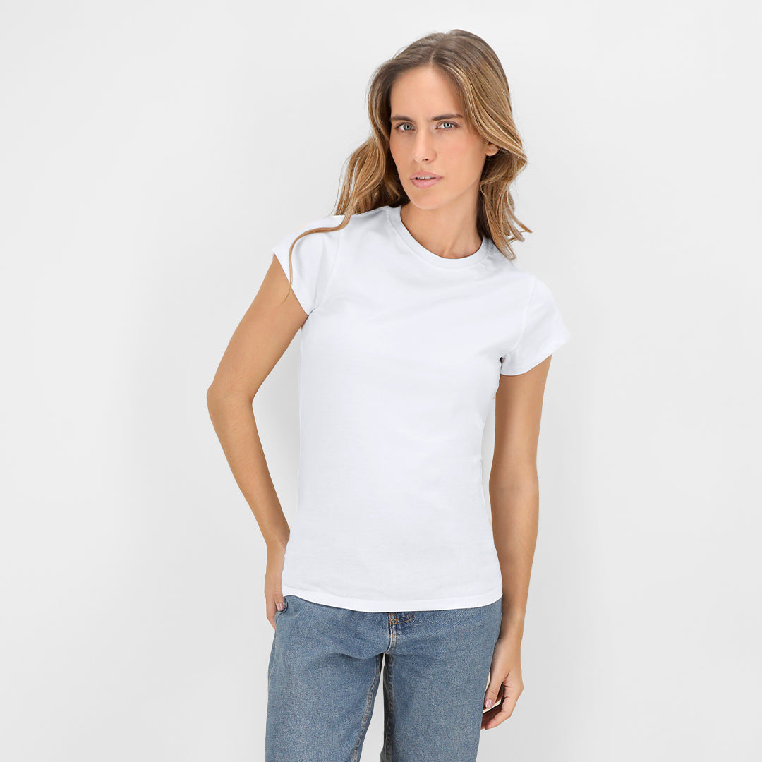 Camiseta Mulher Seiyo 100% Algodão Confortável