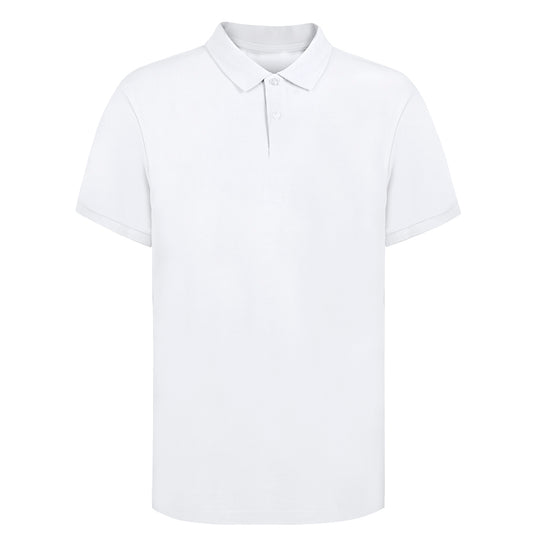 Polo Branco Clássico de Algodão 100% para Adultos