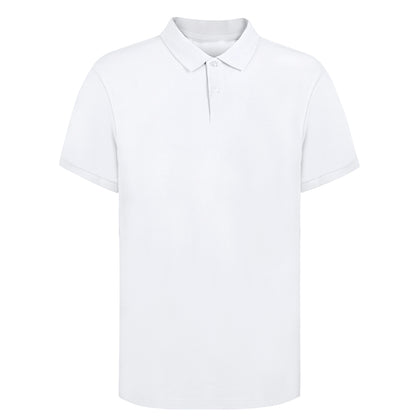 Polo Branco Clássico de Algodão 100% para Adultos