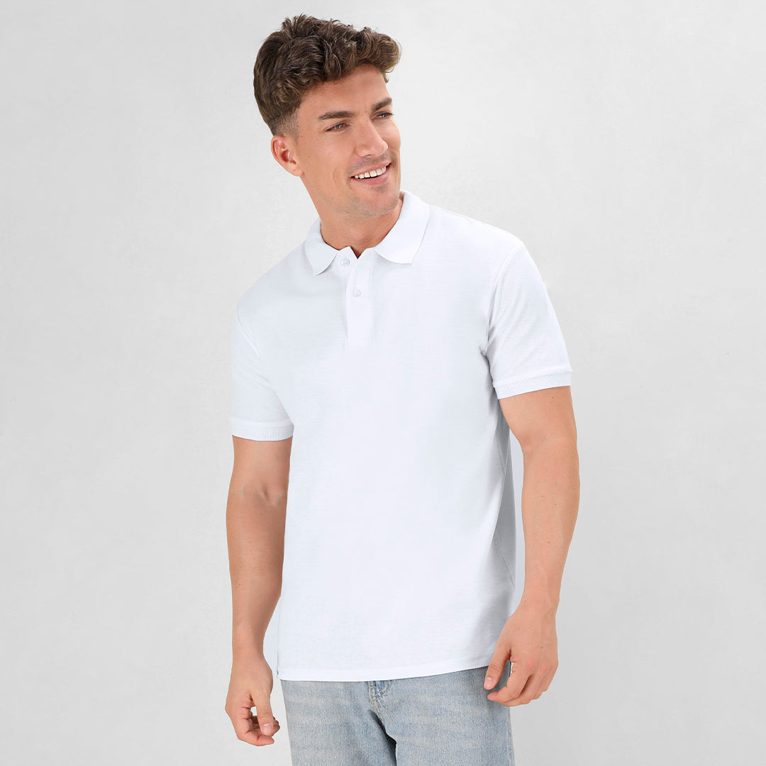 Polo Branco Clássico de Algodão 100% para Adultos
