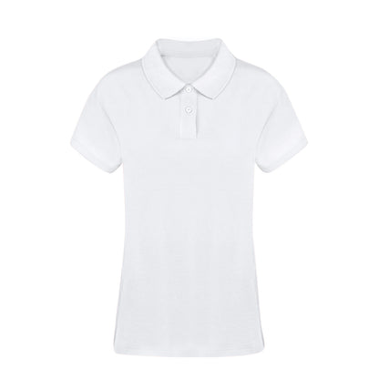 Polo Mulher Branco em Algodão 100% Confortável