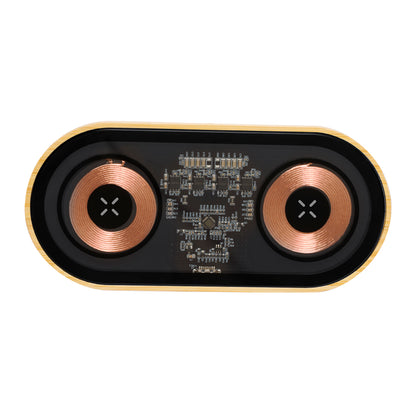 Carregador Wireless Duplo 15W com Base de Bambu