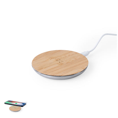 Carregador Sem Fios Sustentável 15W com Base em Bambu