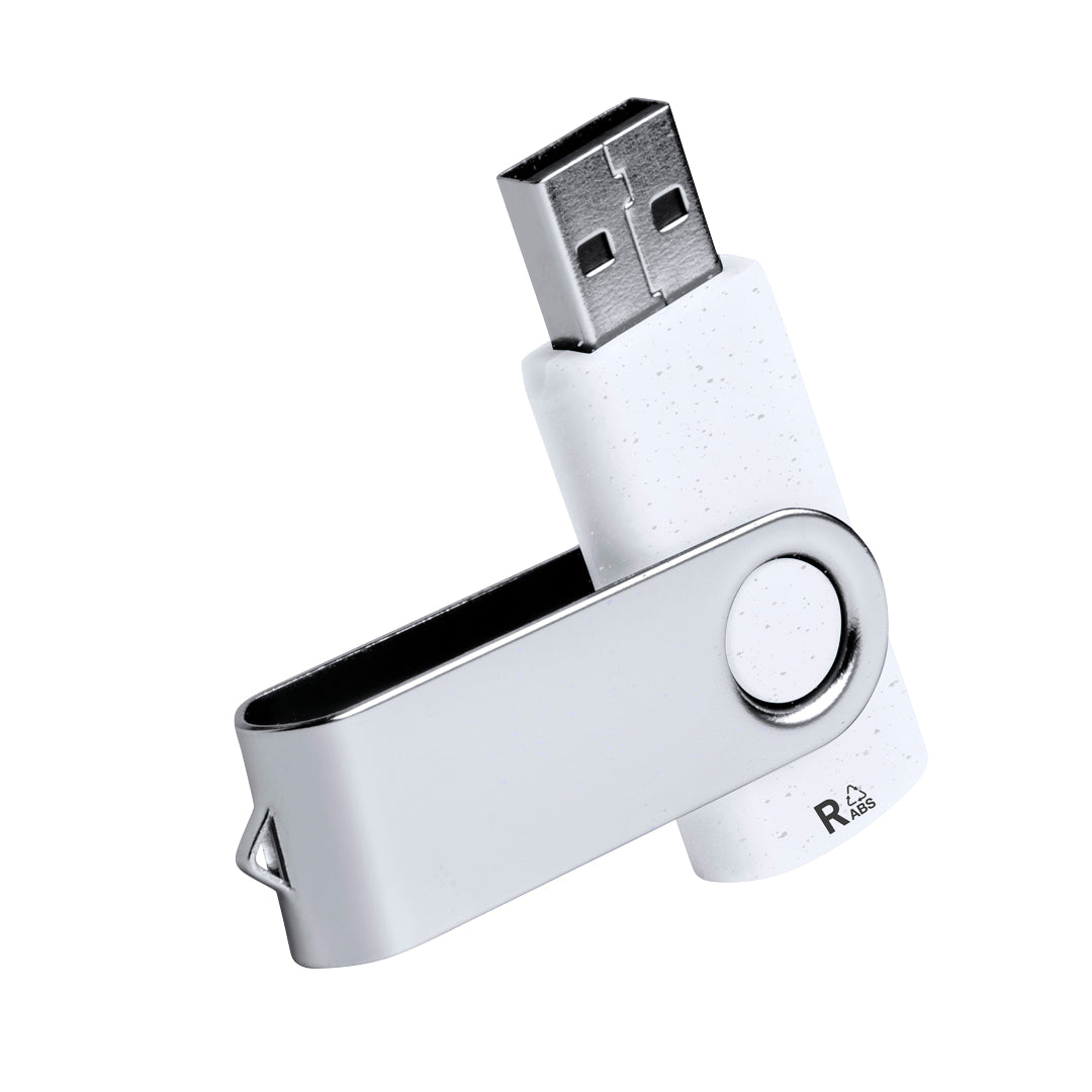 Pen USB 16GB Resistente e Ecológica com Clip Giratório
