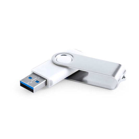 Memória USB 3.0 16GB com Clip Metálico Branco